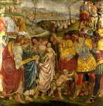 Luca Signorelli - Coriolanus persuaded by his Family to spare Rome